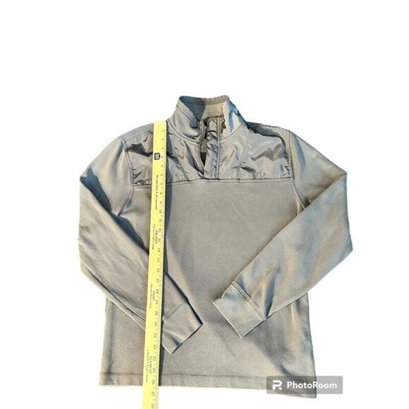 Banana Republic Sweatshirt Grey Sweater 1/4 zip Mens Size L EUC - Picture 3 of 7